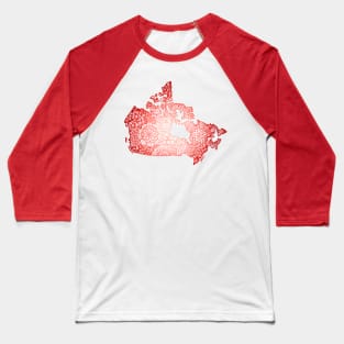 Mandala Map of Canada Baseball T-Shirt